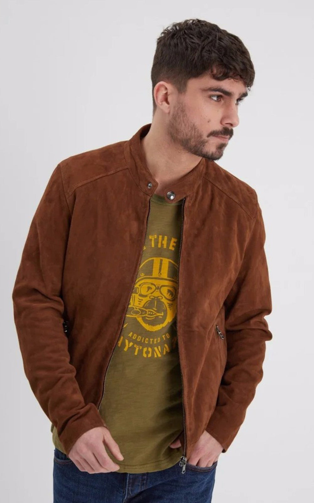 A "DELF 102569" Tobacco Daytona 73 Blouson Homme closed photo