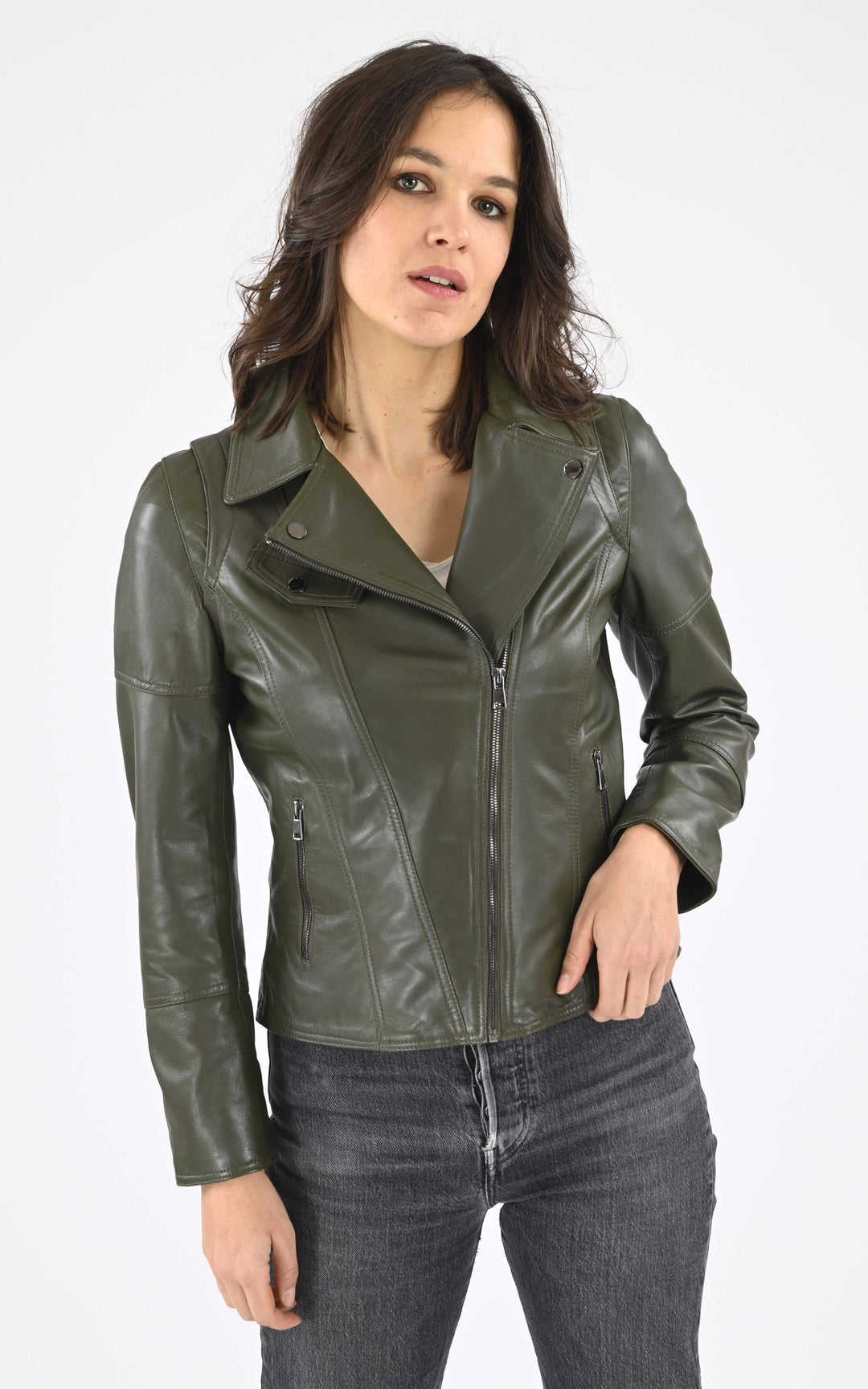A "LOVELY" Kaki Giorgio & Mario Blouson Femme closed photo