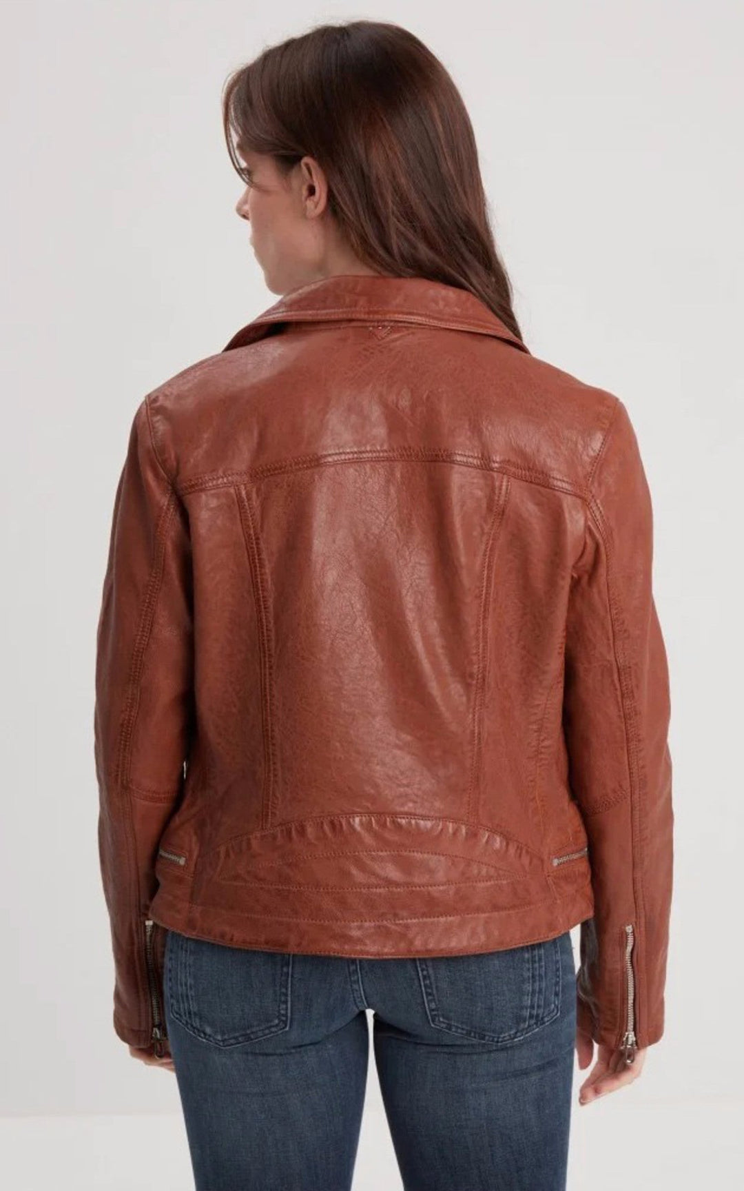 A "LEA 102585" Cognac Rose Garden Blouson Femme back photo