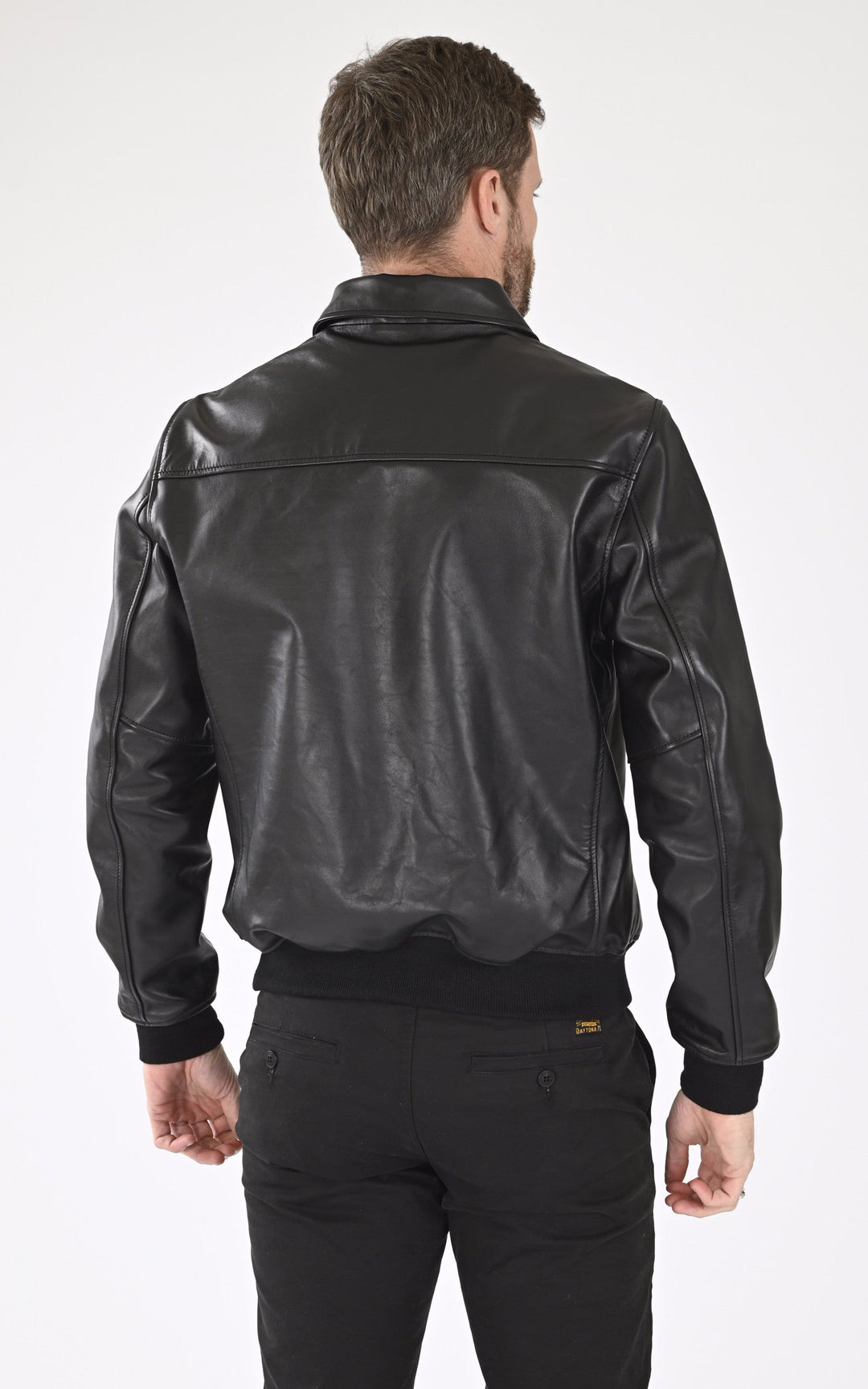 A "LC5100 RIB" Noir Schott Blouson Homme back photo