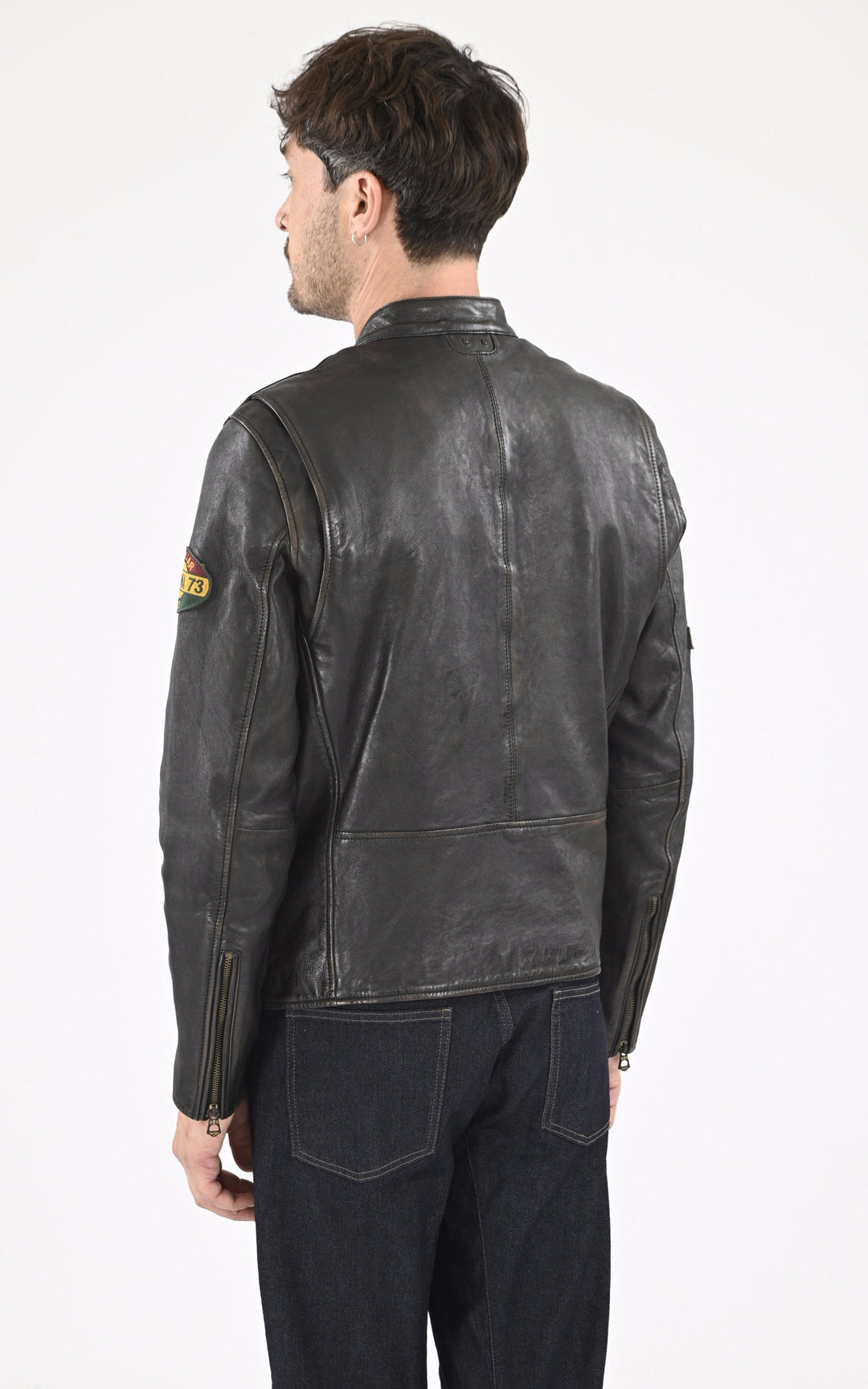 A "MARTINEZ 102828" Noir Daytona 73 Blouson Homme back photo