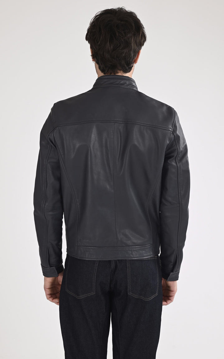 A "MERCER 103391" Bleu Marine Daytona 73 Blouson Homme back photo