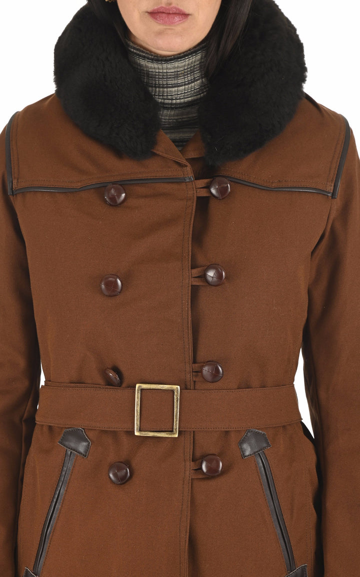A "CANADIENNE F" Marron La Canadienne Veste Femme details photo