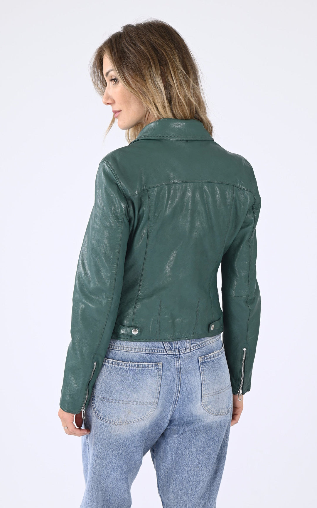A "OLYMPE 101964" Vert Rose Garden Blouson Femme back photo