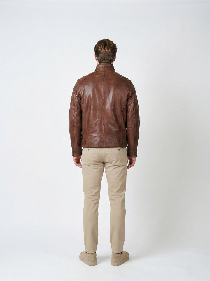 John, 70 cm. - Lamme Malli Læder - Mand - Kobberbrun