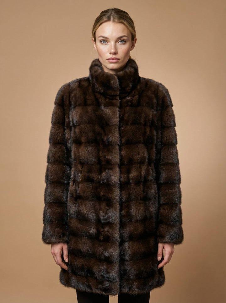 Rosario, 90 cm. - krave - mink - kvinder - mahogni