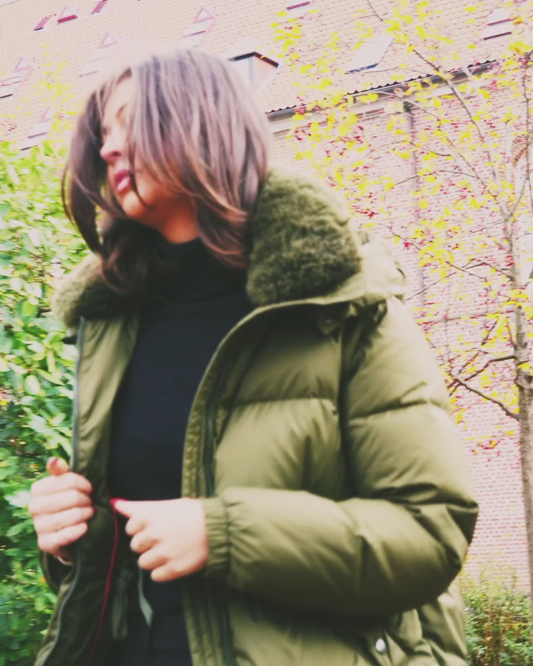 Heather, 98 cm. - Down jacket/vest - Women - Army Green