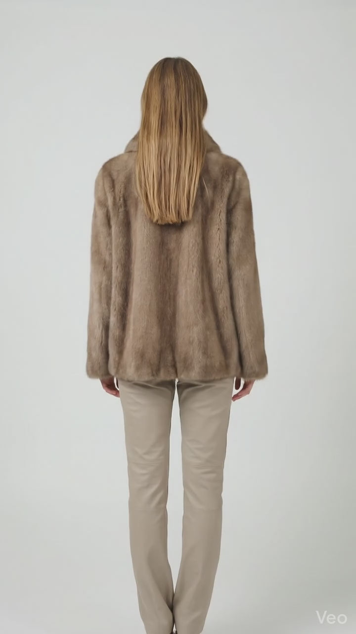 Irene, 65 cm. - Collar - Mink - Women - Pastel