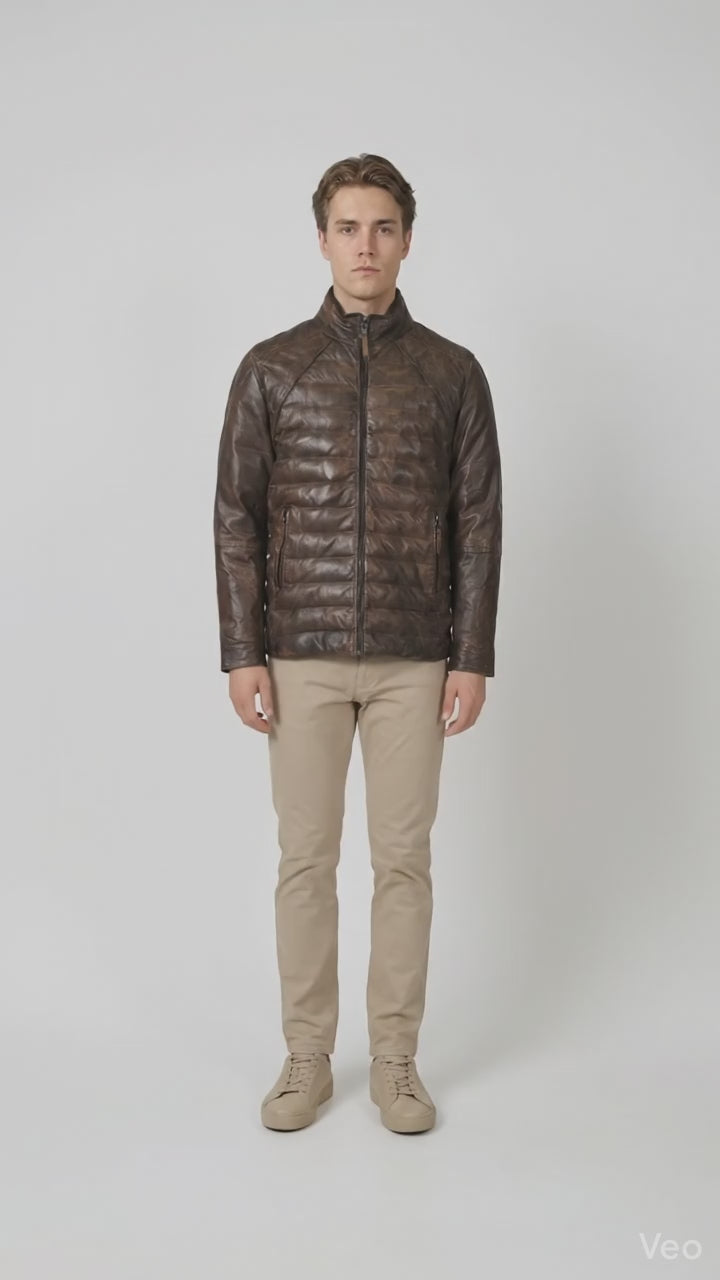 New Freddy - Lamb Leather - Man - Royal Brown