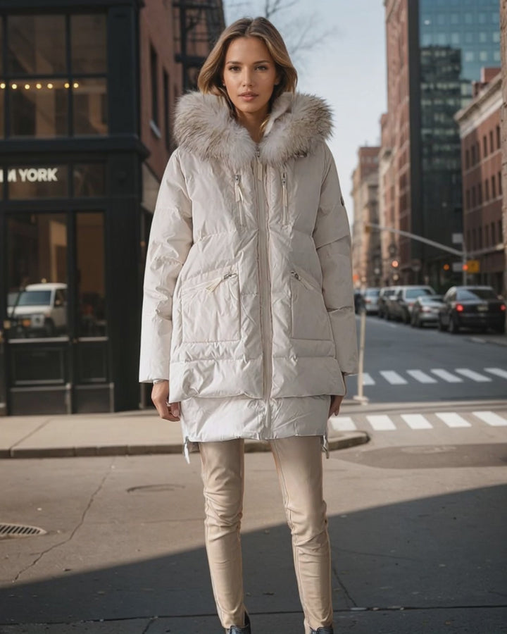 Michelle 2, 90 cm. - Hood - Down - Women - Off White