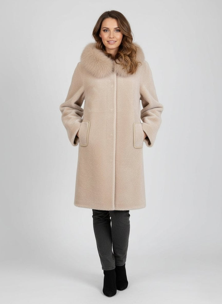 Ganix, 85 cm. - Hood - Air Wool - Kvinder - Lys kamel