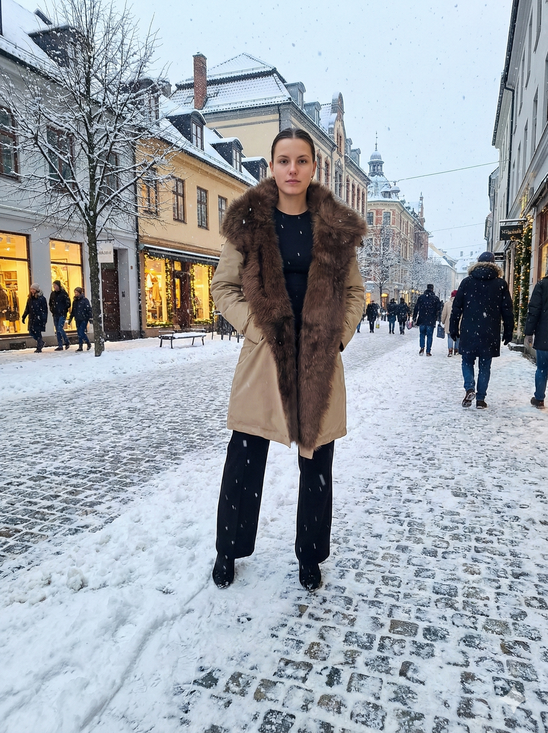 Ivana, 97 cm. - Textil - Damen - Off White