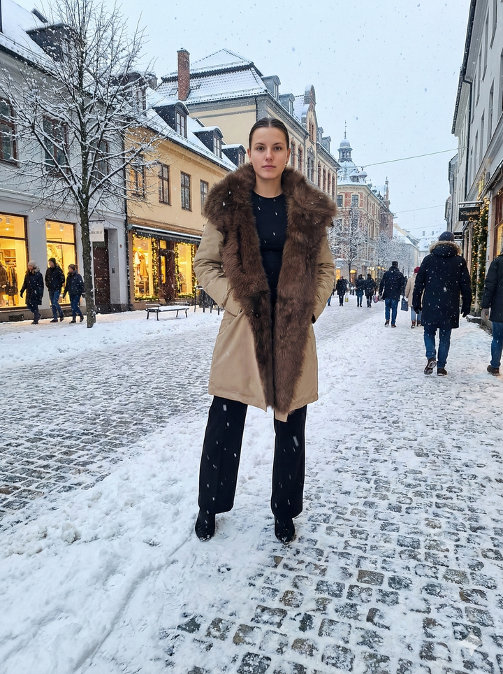 Ivana, 97 cm. - Textil - Damen - Off White