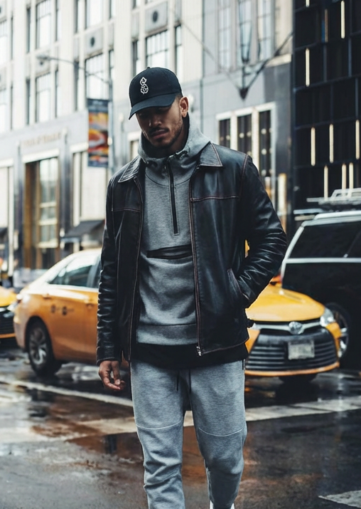 James Dean - Goat læderjakke - mand - sort