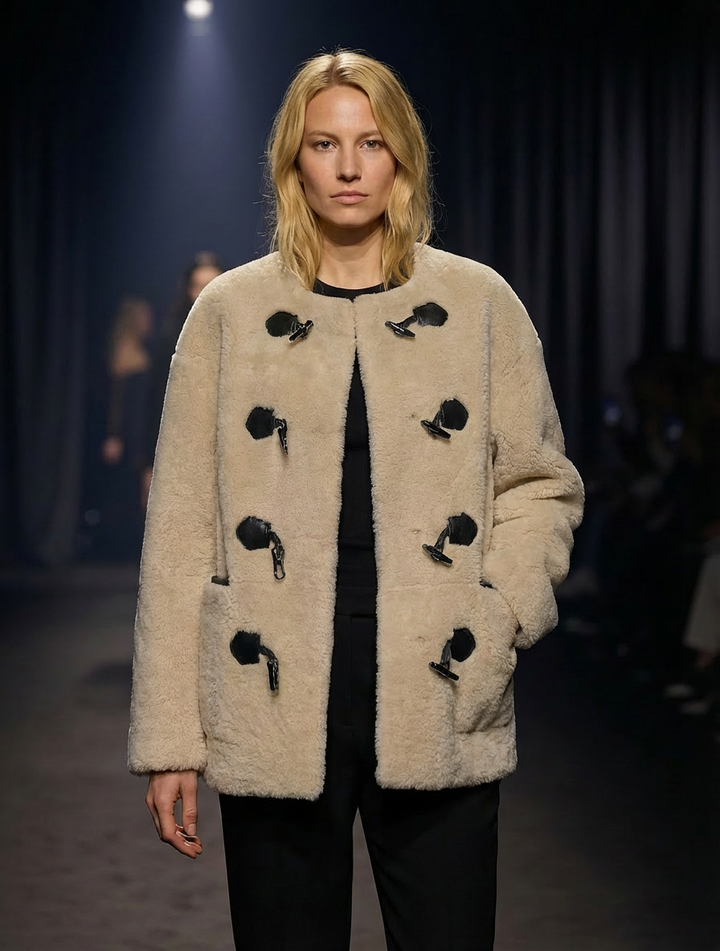 Ila 65 cm. - Rulam / lamme jakke - Dame - Beige