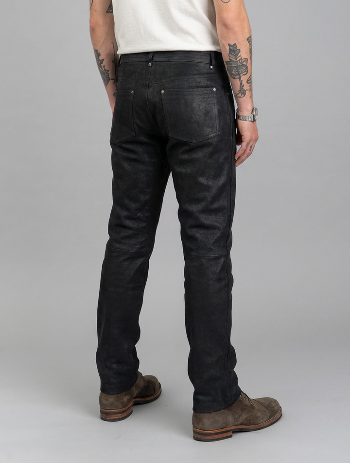Jack Bukser - Buffalo Skipper Leather - Mann - Svart