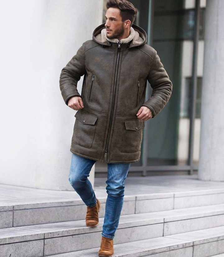 Iago, 85 cm. - Nappa Lamb Crack - Man - Camel