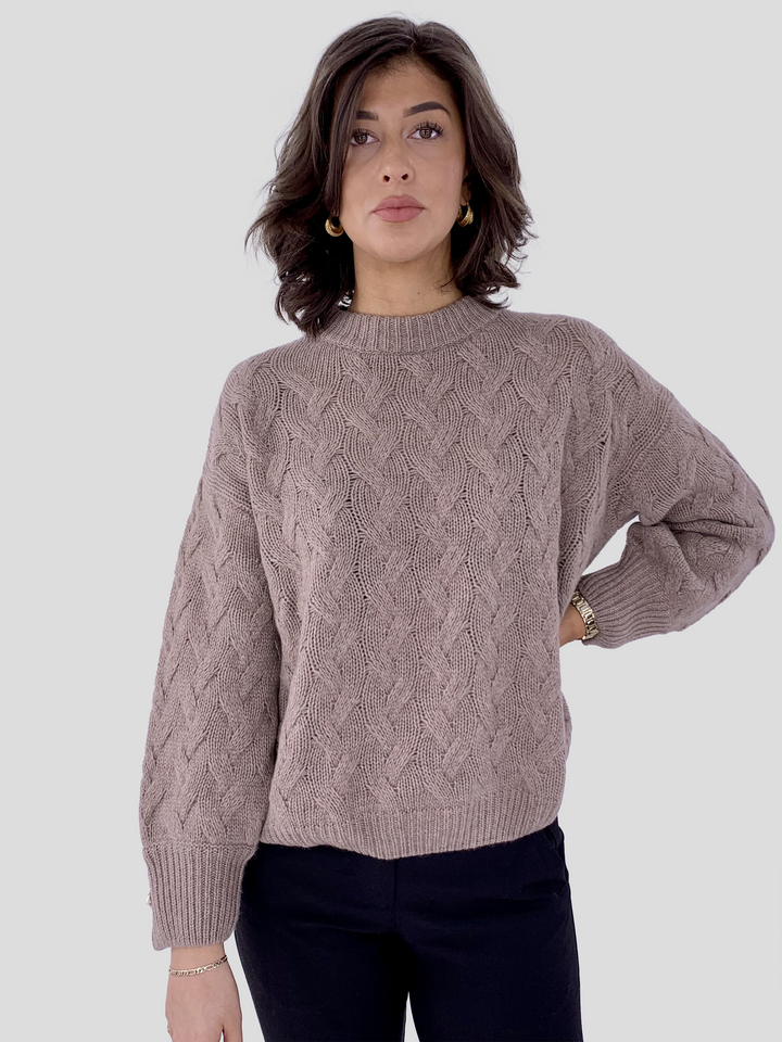 Darwin brun 100% cashmere sweater - dame