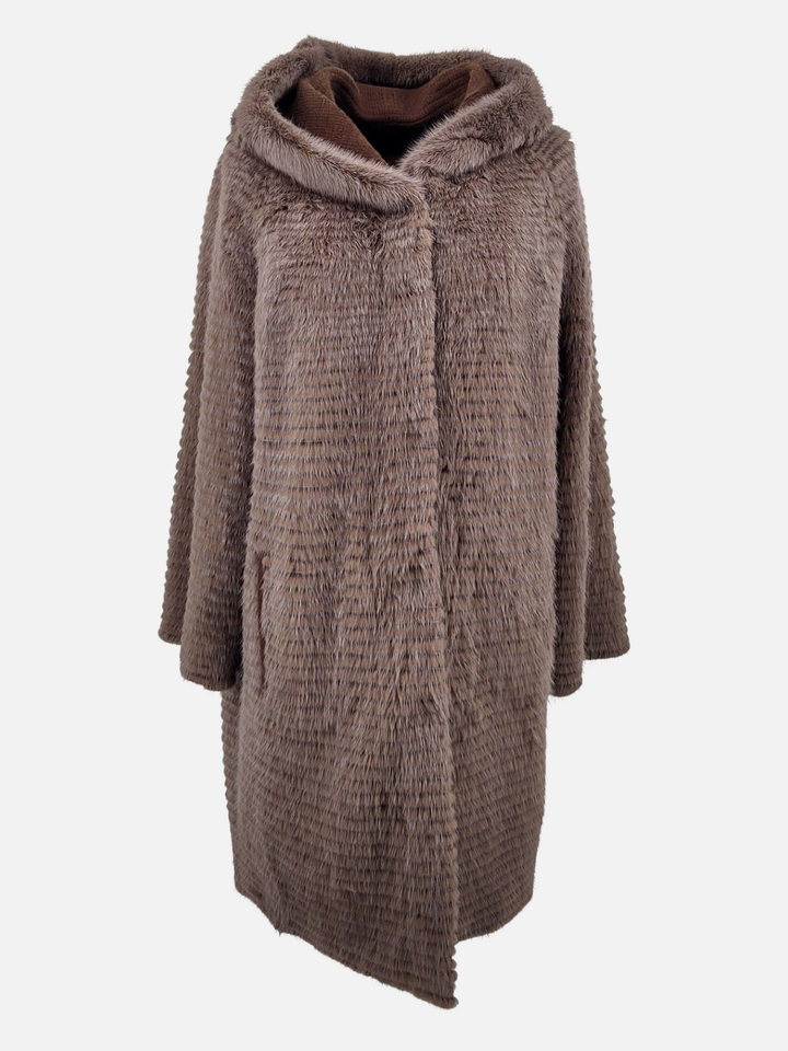 19-128 Wolle, 90 cm. - Mink &amp; Wool - Damen - Kaffee / Mink Pels - Levinsky - Kvinde