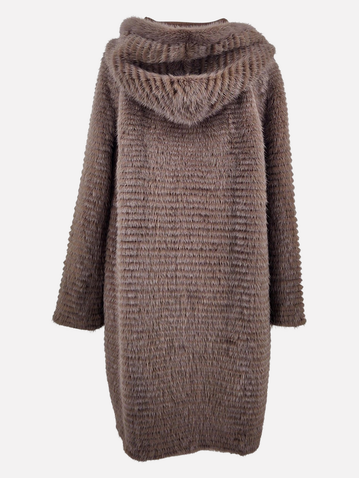 19-128 Wolle, 90 cm. - Mink &amp; Wool - Damen - Kaffee / Mink Pels - Levinsky - Kvinde