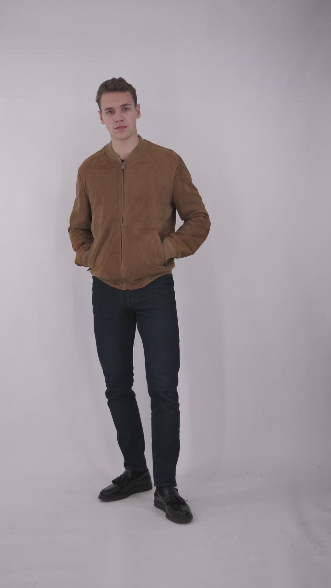 Carlos - Goat Suede Leather - Man - Brown