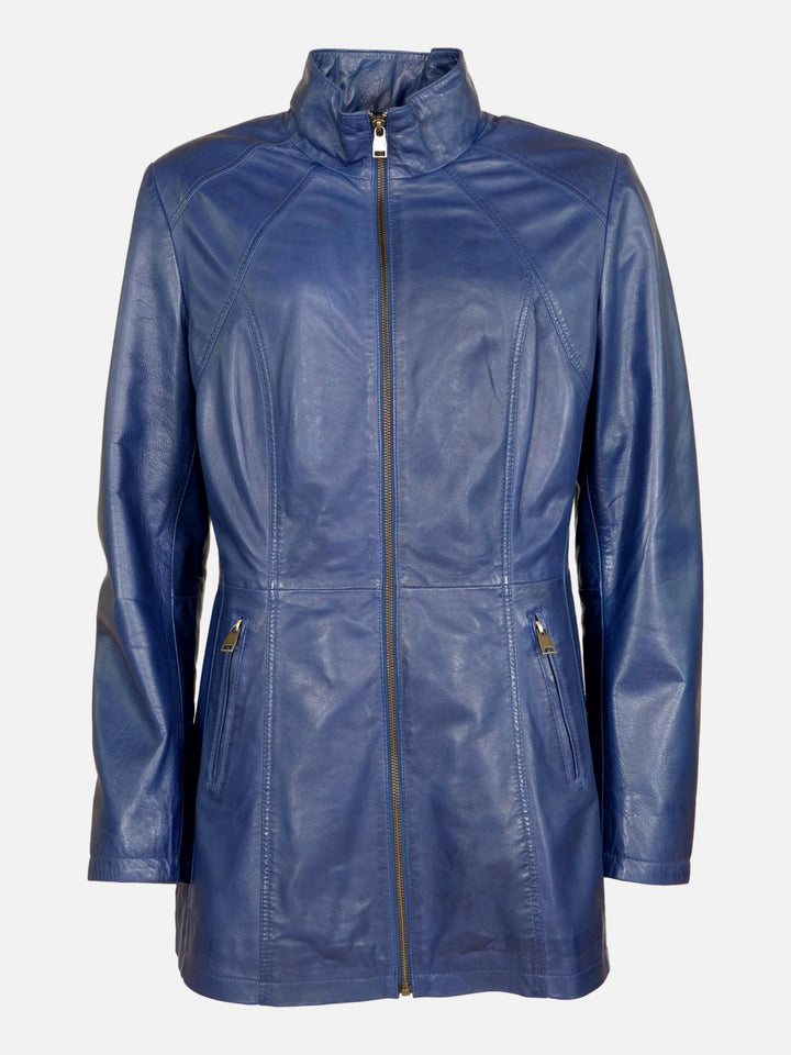 P 14-02 Lång - Komfort - Lamm Malli Läder - Dam - Koboltblå