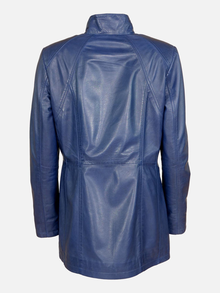 P 14-02 Lång - Komfort - Lamm Malli Läder - Dam - Koboltblå