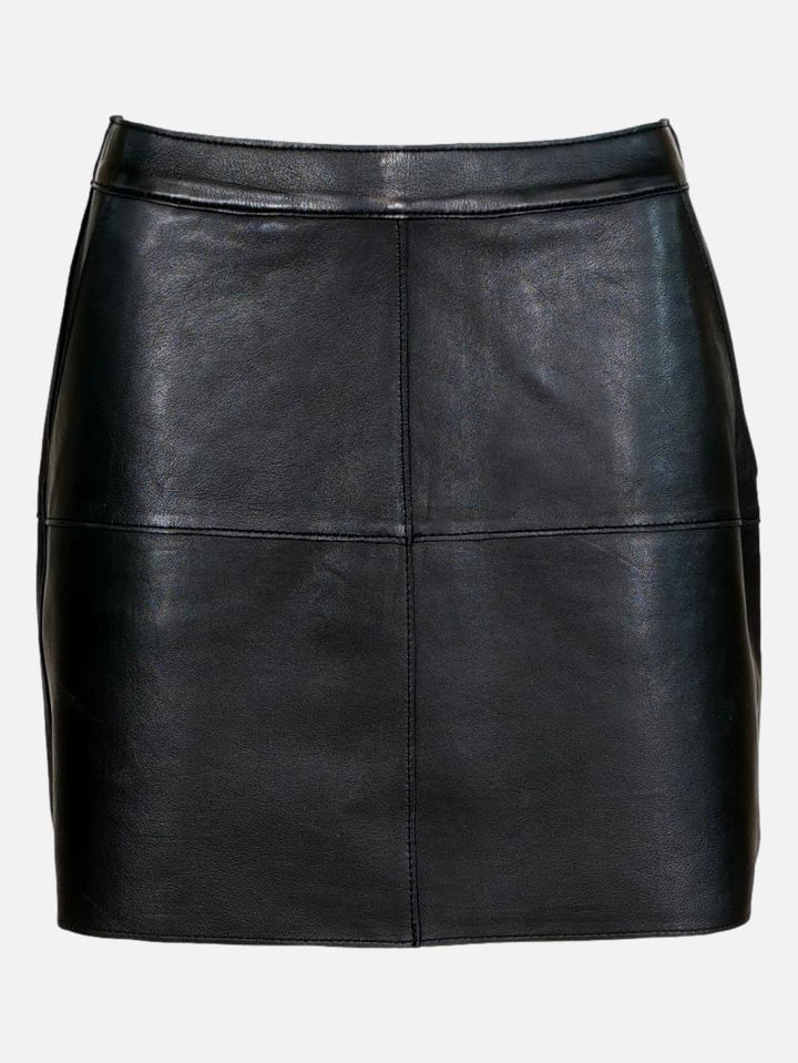 Elsie Skirt - Lamb Malli Leather - Women - Black