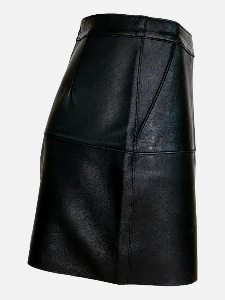 Elsie Skirt - Lamb Malli Leather - Women - Black