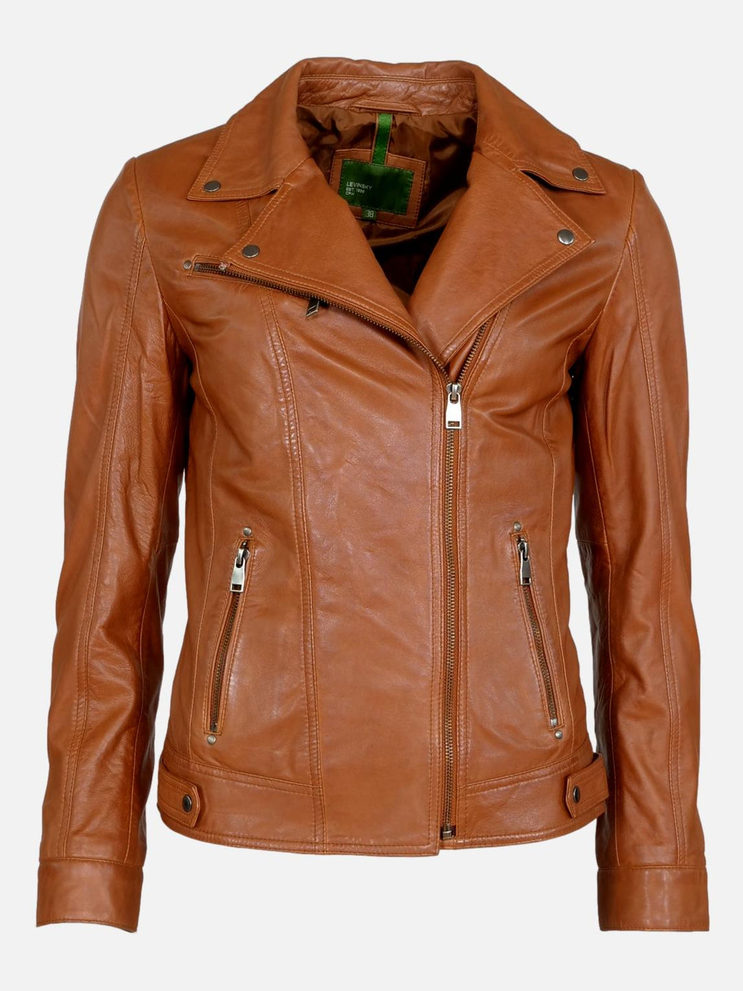 Janni - Lamb Malli Leather Jacket - Women - Martell