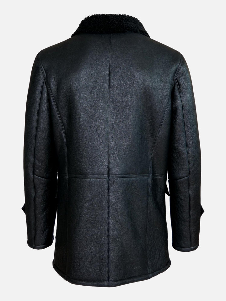 Goth, 85 cm. - Collar - Nappa Lamb Crack Washed Jacket - Man - Black