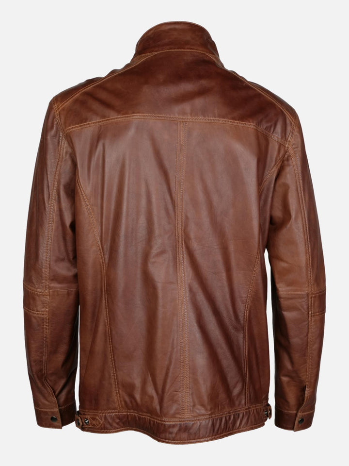 Big Marlow - Lamm Polish Nappa Leather -Man - Kopparbrun