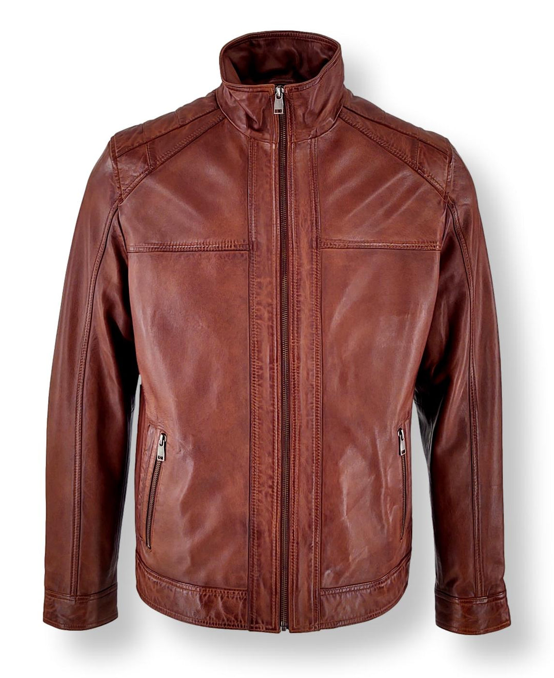 Breton - Lamb Thick Dace Leather - Man - Dark Cognac