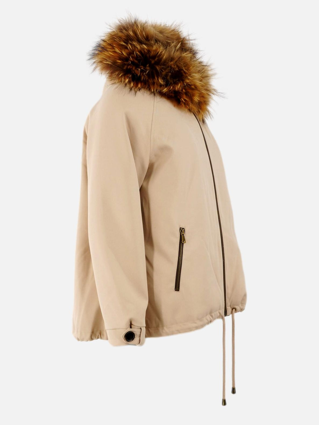 Filla, 69 cm. - Hood - Textile - Women - Beige