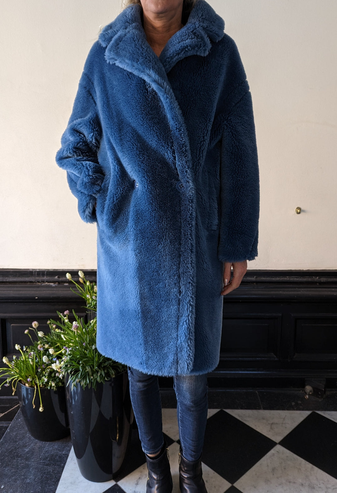 ST132, 100 cm. - Kragen - Air Wool - Damen - Skye Blue